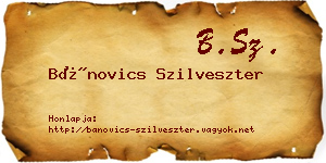 Bánovics Szilveszter névjegykártya